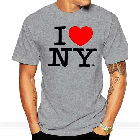 Men And Man T Shirt I Love Ny New York Short Sleeve Screen Print Heart T