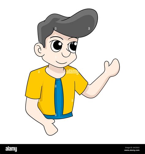illustration boy  explaining  stock vector image art alamy