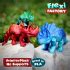 3D Printable Flexi Print In Place Triceratops By Flexi Factory