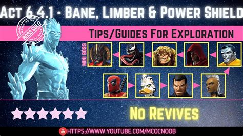 Mcoc Act 641 Power Shield Bane And Limber Tipsguides No Revives Story Quest Youtube