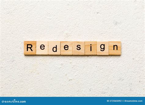 Redesign Word Made With Wooden Blocks Concept Stock Photo Image Of