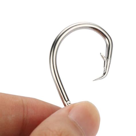 Pcs Big Game Circle Fishing Hooks Stainless Steel Saltwater Tuna Hook