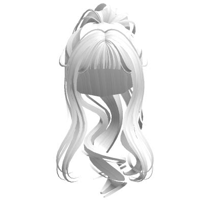 White Messy Fluffy High Curled Ponytail S Code Price RblxTrade