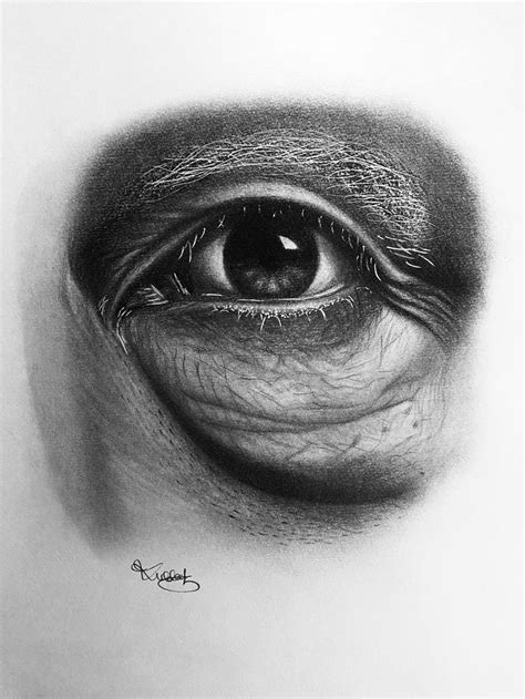 Hyper Realistic Eye Drawing by Kuldeep Singh | Saatchi Art