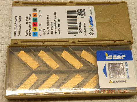 X Iscar Dgn Lf Ic Carbide Inserts New Jurassic Tools