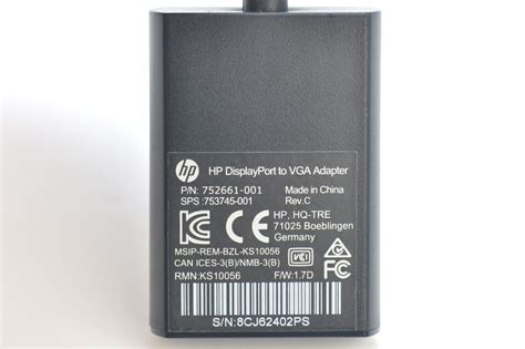 Hp Displayport To Vga Adapter Dp Vga Aac Dp Vga