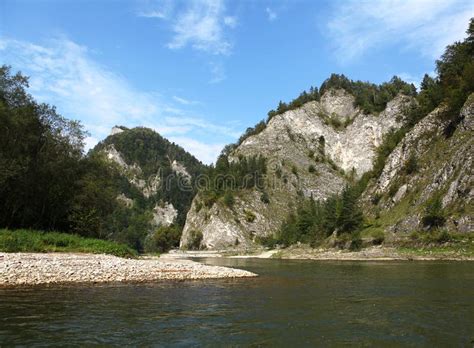 dunajec river mountain landscape poland stock photo image