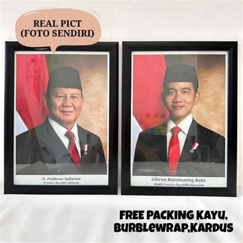 Jual BINGKAI FOTO PRESIDEN DAN WAKIL PRESIDEN PRABOWO SUBIANTO DAN