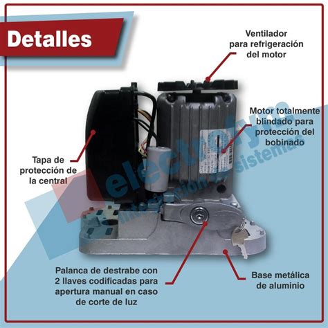 Kit motor portón corredizo PPA DZ Rio 500 Custom Analógico