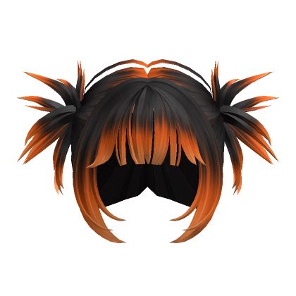 Messy Y2K Punk Pigtails Orange Black Roblox