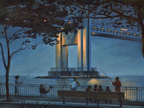 Verrazano Bridge at Dusk by Nick Savides - oil painting | UGallery