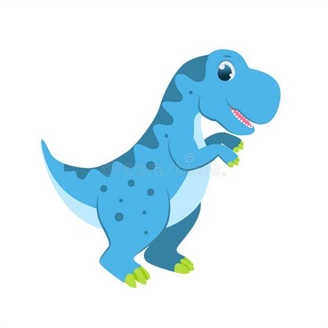 Dinossauro Azul Vetor De Desenho Animado Fofo Para Crian As Ilustra O