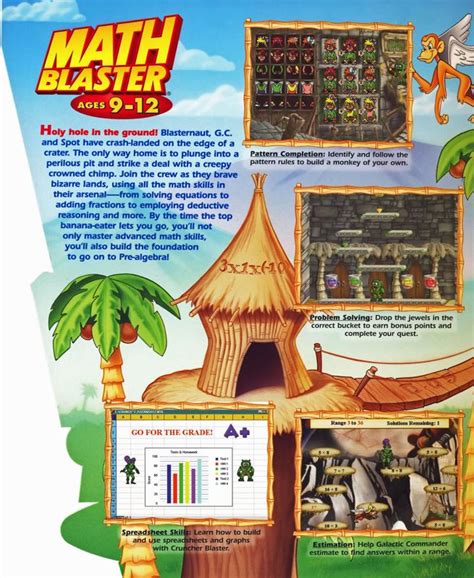 Math Blaster Ages 9 12 1997 Box Cover Art Mobygames