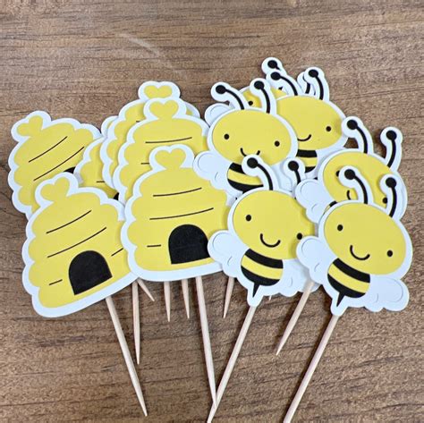 Bumble Bee Hive Cupcake Toppers Mommy To Bee Baby Shower Birthday