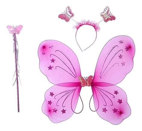 Disfraz Mariposa Hada Alas Diadema Varita Halloween MercadoLibre