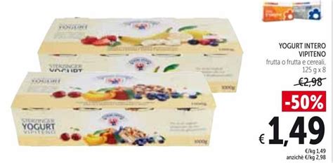 Vipiteno Yogurt Intero Frutta O Frutta E Cereali 125 G X 8 Offerta Di