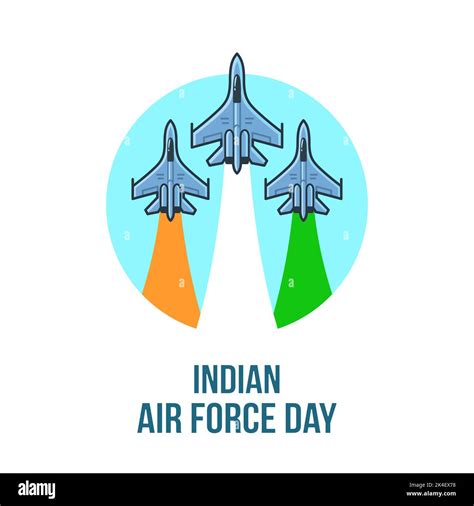 Diseño de celebración del Día de la Fuerza Aérea de la India Tres