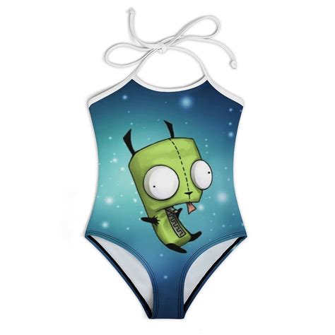 Invader Zim Girls Swimwear Beach Sport Bikini Bathing Suit Piece