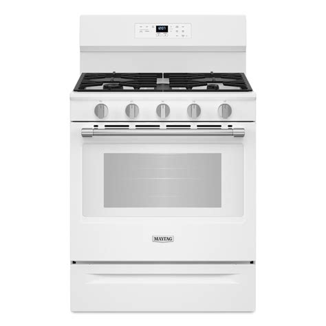 Maytag Gas Range With No Preheat Air Fry And Air Baking Convection Oven In White The Home