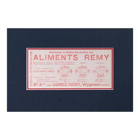 1930s French Art Deco Food Advertisement Poster - Aliments Remy (Matted