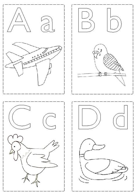 Color Your Own Alphabet Flash Cards Printable Flash Cards Abc Flashcards Printable Coloring