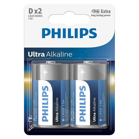 Batéria LR20 alkalická PHILIPS • elektroalica.sk
