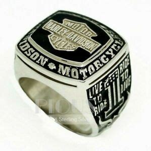 Harley Davidson 925 Solid Sterling Silver Men S Biker Rider Gift Ring