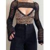 Emmiol Free Shipping See Through Crochet Knit Bolero Shrug Grey M