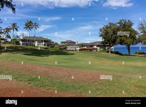 kapalua bay golf  stock photo alamy