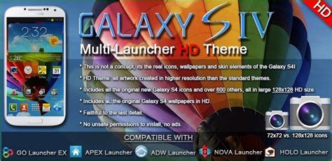 Tema Galaxy S4 Multi Launcher Theme Androidphone Hd