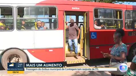 Vídeo Tarifa de ônibus é reajustada em Contagem Bom Dia Minas G1