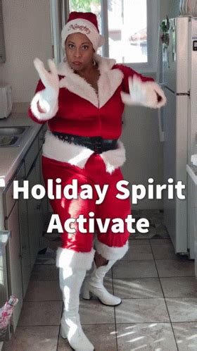 Merry Christmas Funny Girl Holiday Spirit Activate GIF | GIFDB.com