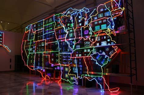 Nam June Paik Electronic Superhighway Continental U S Flickr