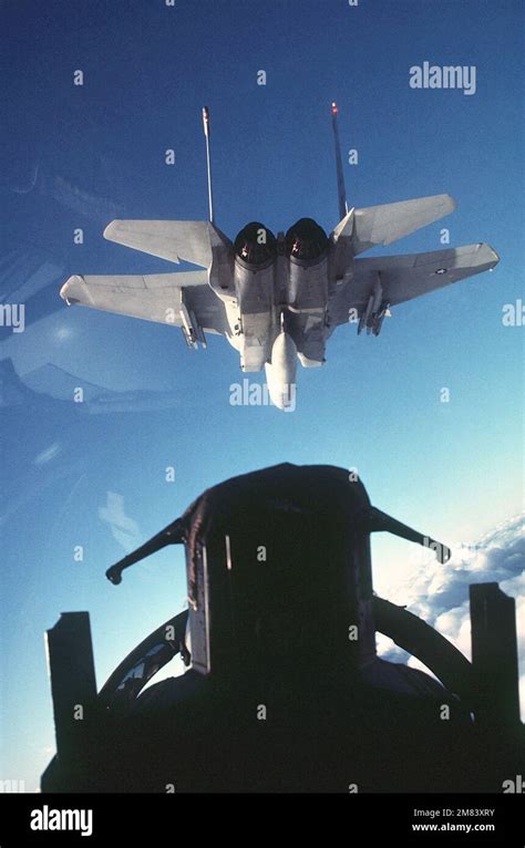 An Air To Air Rear View Of A 36th Tactical Fighter Wing F 15c Eagle