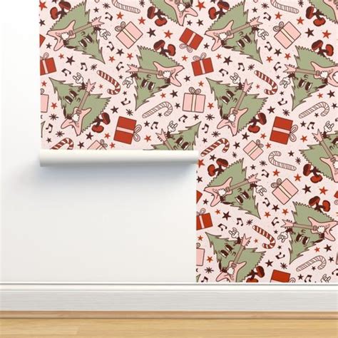 Vintage Christmas Tree Wallpaper | Spoonflower