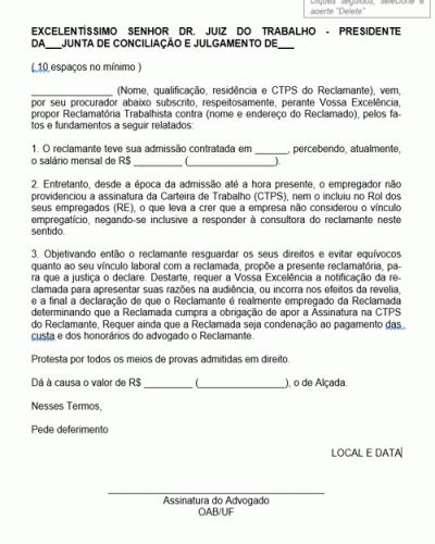 Refer Ncia De Peti O A O Declarat Ria Modelo Gratuito