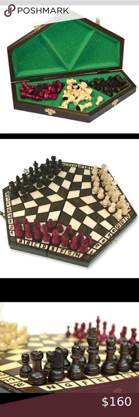 Wooden 3 Person Chess Set | Chess set, Chess board, Wooden