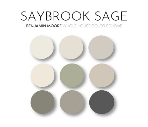 Benjamin Moore Saybrook Sage Paint Palette Best Selling Etsy