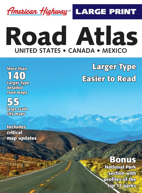 American Highway Large Print Road Atlas - Mapping Specialists Limited