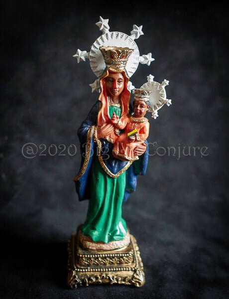 Santa Barbara Africana Erzulie Dantor Inch Statue Big Liz Conjure