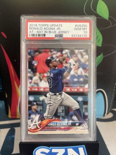 2018 Topps Update Ronald Acuna Jr US250 RC ROOKIE PSA 10 GEM