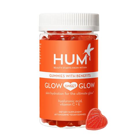 Hum Glow Sweet Glow Vegan Beauty Gummies Hyaluronic Acid Vitamin C And E For Glowing Hydrated