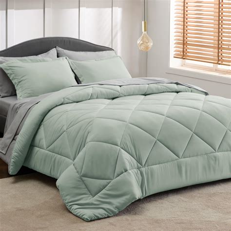 Bedsure Sage Green California King Comforter Set Pieces Reversible