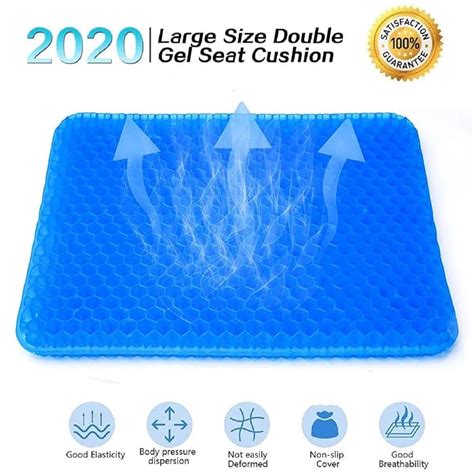 Buy Gel Seat Cushion For Long Sitting Double Thick Gel Seat Cushion