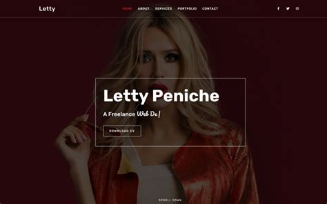 Letty – Bootstrap 4 Portfolio Template | pxdraft | pxdraft