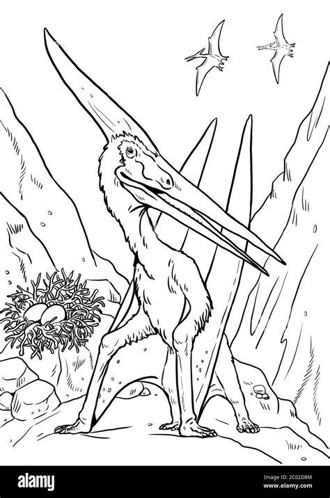 Quetzalcoatlus Pterosaur Coloring Pages Visual Coloringpages