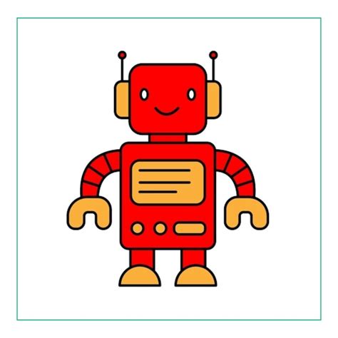 Fun Robot Drawing for kids in just 4 steps!