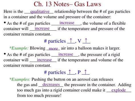 Ppt Ch 13 Notes Gas Laws Powerpoint Presentation Free Download Id 6765779