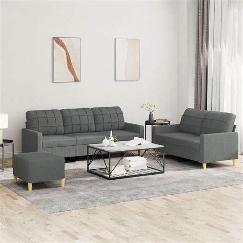 Ensemble De Canap S Pcssofa Pour Salonbanquette Avec Coussins Gris