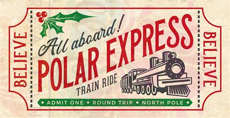 Buy Qispiod Polar Express Ticket Sign Decor All Aboard Polar Express